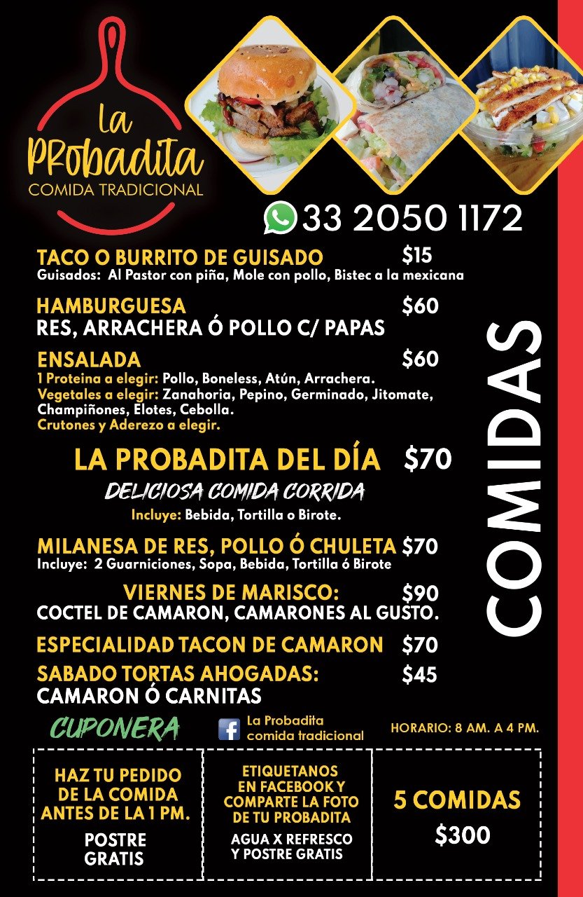 Menú impreso