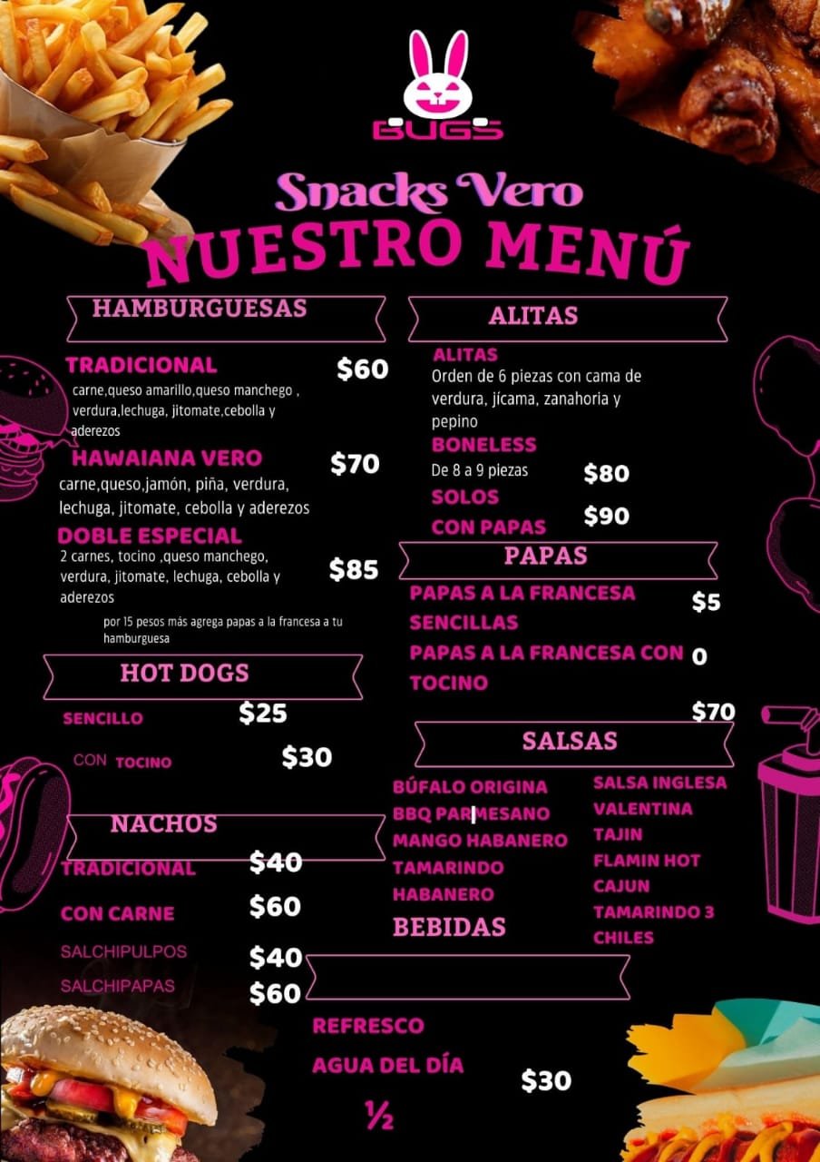Menú impreso