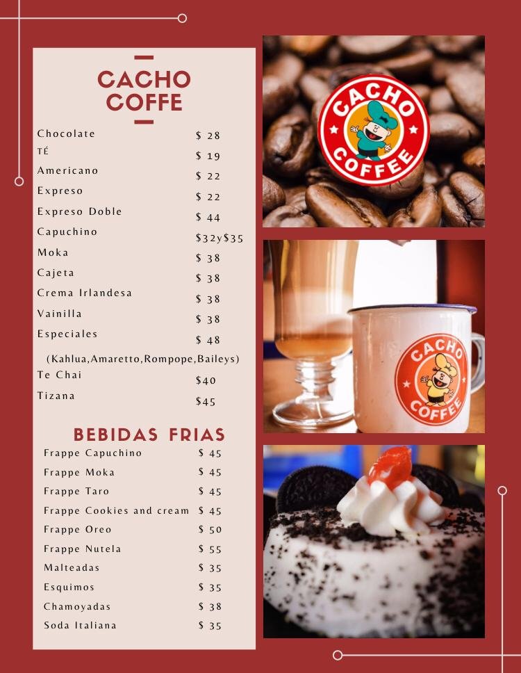 Menú impreso