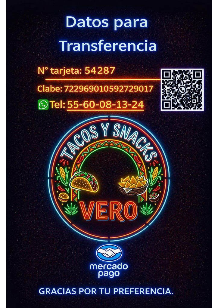 Menú impreso