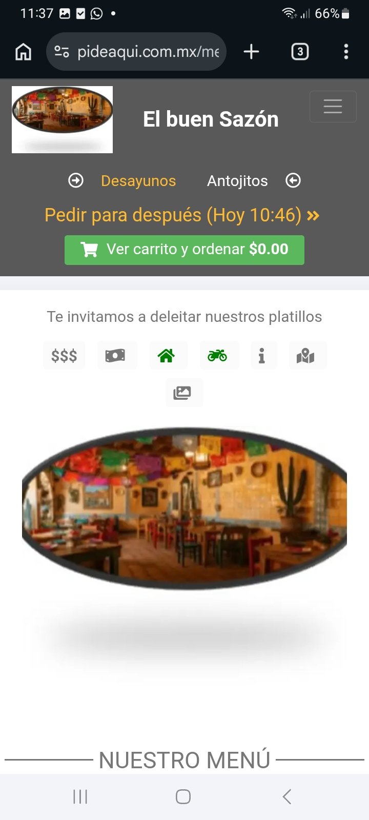 Menú impreso